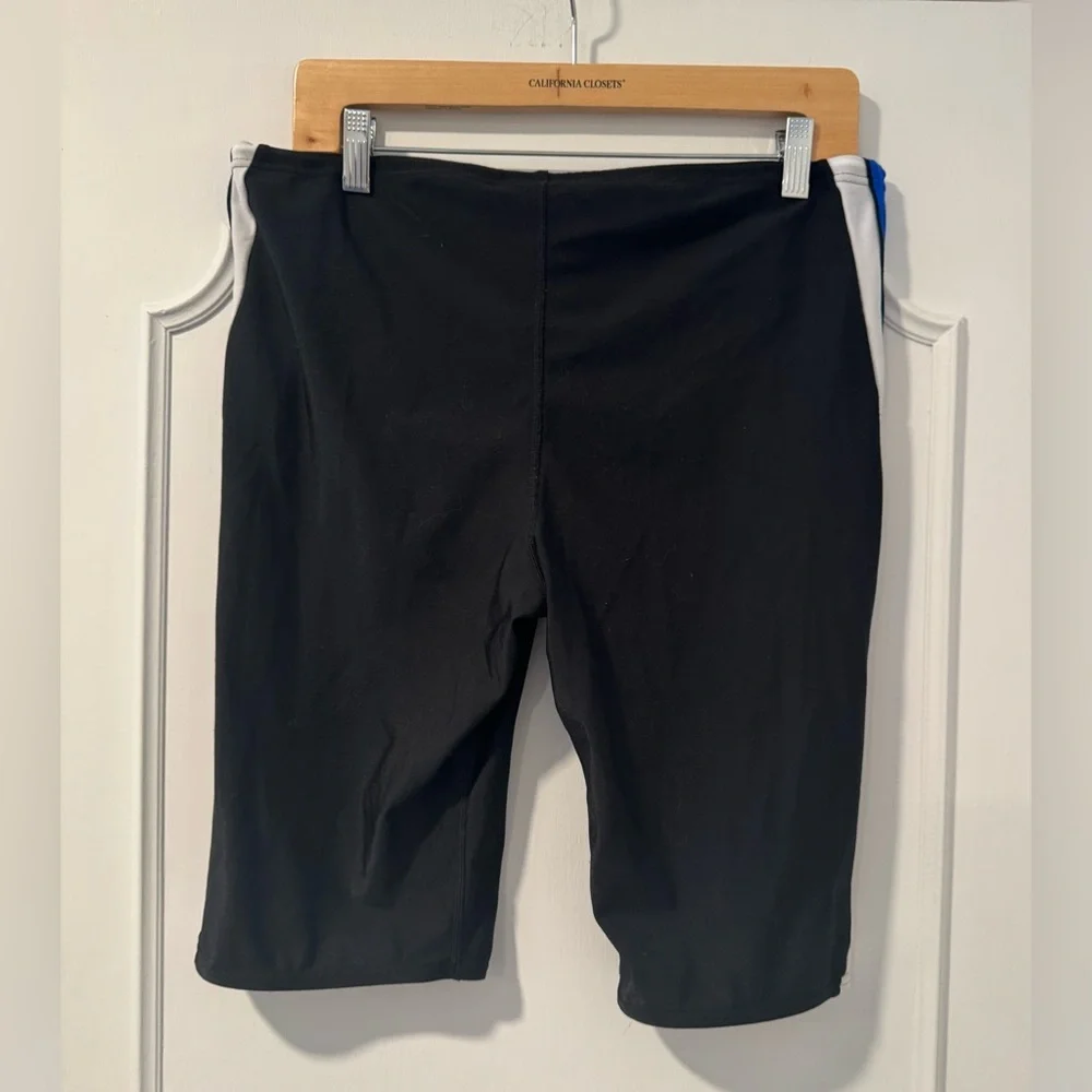 Speedo Men's Black & Blue Racing Swim Shorts - 38 X 21